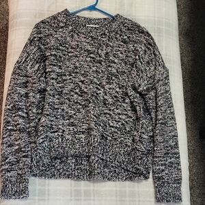 Cozy Marled Knit Women's Sweater - Black & White, Multi, Michael Stars Sz Medium